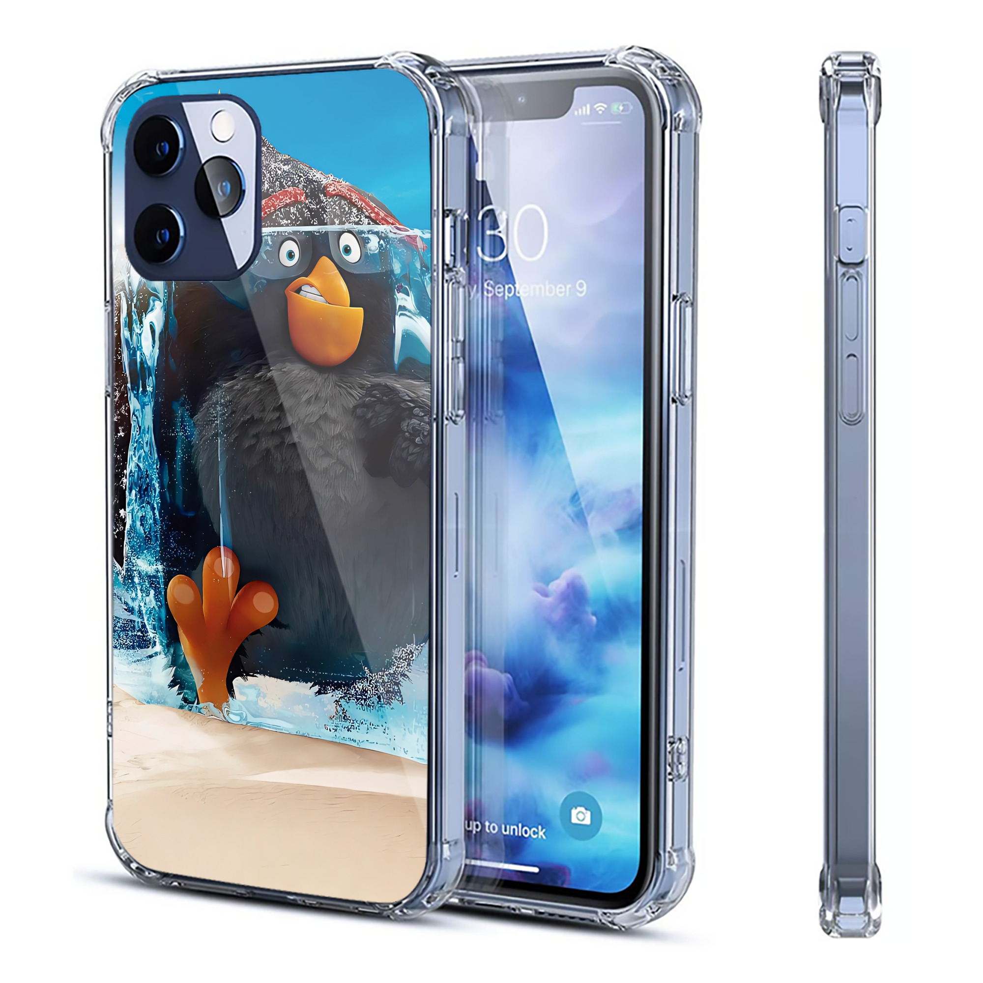 （画像用） Angry Birds アングリーバード 【iPhone 12シリーズ対応】透明スマホケース（クリアソフトケース）